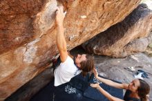 Bouldering in Hueco Tanks on 08/02/2019 with Blue Lizard Climbing and Yoga

Filename: SRM_20190802_1205251.jpg
Aperture: f/5.6
Shutter Speed: 1/200
Body: Canon EOS-1D Mark II
Lens: Canon EF 16-35mm f/2.8 L