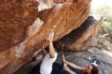 Bouldering in Hueco Tanks on 08/02/2019 with Blue Lizard Climbing and Yoga

Filename: SRM_20190802_1205281.jpg
Aperture: f/5.6
Shutter Speed: 1/320
Body: Canon EOS-1D Mark II
Lens: Canon EF 16-35mm f/2.8 L