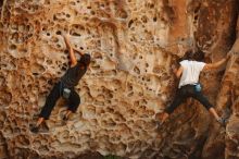 Bouldering in Hueco Tanks on 08/02/2019 with Blue Lizard Climbing and Yoga

Filename: SRM_20190802_1326360.jpg
Aperture: f/4.0
Shutter Speed: 1/320
Body: Canon EOS-1D Mark II
Lens: Canon EF 50mm f/1.8 II