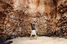 Bouldering in Hueco Tanks on 08/02/2019 with Blue Lizard Climbing and Yoga

Filename: SRM_20190802_1441530.jpg
Aperture: f/5.6
Shutter Speed: 1/100
Body: Canon EOS-1D Mark II
Lens: Canon EF 16-35mm f/2.8 L