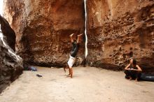 Bouldering in Hueco Tanks on 08/02/2019 with Blue Lizard Climbing and Yoga

Filename: SRM_20190802_1503340.jpg
Aperture: f/5.6
Shutter Speed: 1/160
Body: Canon EOS-1D Mark II
Lens: Canon EF 16-35mm f/2.8 L