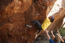 Bouldering in Hueco Tanks on 08/31/2019 with Blue Lizard Climbing and Yoga

Filename: SRM_20190831_1058580.jpg
Aperture: f/4.0
Shutter Speed: 1/200
Body: Canon EOS-1D Mark II
Lens: Canon EF 50mm f/1.8 II