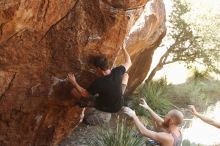 Bouldering in Hueco Tanks on 08/31/2019 with Blue Lizard Climbing and Yoga

Filename: SRM_20190831_1100400.jpg
Aperture: f/4.0
Shutter Speed: 1/200
Body: Canon EOS-1D Mark II
Lens: Canon EF 50mm f/1.8 II