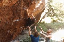 Bouldering in Hueco Tanks on 08/31/2019 with Blue Lizard Climbing and Yoga

Filename: SRM_20190831_1100510.jpg
Aperture: f/4.0
Shutter Speed: 1/200
Body: Canon EOS-1D Mark II
Lens: Canon EF 50mm f/1.8 II