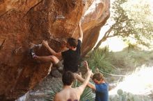 Bouldering in Hueco Tanks on 08/31/2019 with Blue Lizard Climbing and Yoga

Filename: SRM_20190831_1104080.jpg
Aperture: f/4.0
Shutter Speed: 1/200
Body: Canon EOS-1D Mark II
Lens: Canon EF 50mm f/1.8 II