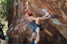 Bouldering in Hueco Tanks on 08/31/2019 with Blue Lizard Climbing and Yoga

Filename: SRM_20190831_1113140.jpg
Aperture: f/3.5
Shutter Speed: 1/800
Body: Canon EOS-1D Mark II
Lens: Canon EF 50mm f/1.8 II