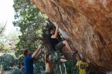 Bouldering in Hueco Tanks on 08/31/2019 with Blue Lizard Climbing and Yoga

Filename: SRM_20190831_1115430.jpg
Aperture: f/4.0
Shutter Speed: 1/640
Body: Canon EOS-1D Mark II
Lens: Canon EF 50mm f/1.8 II