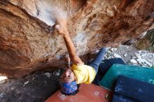 Bouldering in Hueco Tanks on 08/31/2019 with Blue Lizard Climbing and Yoga

Filename: SRM_20190831_1136320.jpg
Aperture: f/4.0
Shutter Speed: 1/250
Body: Canon EOS-1D Mark II
Lens: Canon EF 16-35mm f/2.8 L