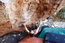 Bouldering in Hueco Tanks on 08/31/2019 with Blue Lizard Climbing and Yoga

Filename: SRM_20190831_1137070.jpg
Aperture: f/4.0
Shutter Speed: 1/200
Body: Canon EOS-1D Mark II
Lens: Canon EF 16-35mm f/2.8 L