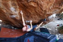 Bouldering in Hueco Tanks on 08/31/2019 with Blue Lizard Climbing and Yoga

Filename: SRM_20190831_1212380.jpg
Aperture: f/4.0
Shutter Speed: 1/320
Body: Canon EOS-1D Mark II
Lens: Canon EF 16-35mm f/2.8 L