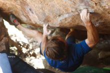 Bouldering in Hueco Tanks on 08/31/2019 with Blue Lizard Climbing and Yoga

Filename: SRM_20190831_1306160.jpg
Aperture: f/2.8
Shutter Speed: 1/500
Body: Canon EOS-1D Mark II
Lens: Canon EF 50mm f/1.8 II