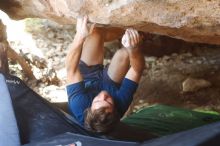 Bouldering in Hueco Tanks on 08/31/2019 with Blue Lizard Climbing and Yoga

Filename: SRM_20190831_1308190.jpg
Aperture: f/3.2
Shutter Speed: 1/160
Body: Canon EOS-1D Mark II
Lens: Canon EF 50mm f/1.8 II