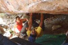 Bouldering in Hueco Tanks on 08/31/2019 with Blue Lizard Climbing and Yoga

Filename: SRM_20190831_1313060.jpg
Aperture: f/3.2
Shutter Speed: 1/160
Body: Canon EOS-1D Mark II
Lens: Canon EF 50mm f/1.8 II