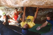 Bouldering in Hueco Tanks on 08/31/2019 with Blue Lizard Climbing and Yoga

Filename: SRM_20190831_1313090.jpg
Aperture: f/3.2
Shutter Speed: 1/160
Body: Canon EOS-1D Mark II
Lens: Canon EF 50mm f/1.8 II