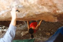 Bouldering in Hueco Tanks on 08/31/2019 with Blue Lizard Climbing and Yoga

Filename: SRM_20190831_1316400.jpg
Aperture: f/2.8
Shutter Speed: 1/160
Body: Canon EOS-1D Mark II
Lens: Canon EF 50mm f/1.8 II