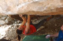 Bouldering in Hueco Tanks on 08/31/2019 with Blue Lizard Climbing and Yoga

Filename: SRM_20190831_1316540.jpg
Aperture: f/2.8
Shutter Speed: 1/200
Body: Canon EOS-1D Mark II
Lens: Canon EF 50mm f/1.8 II
