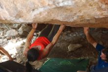 Bouldering in Hueco Tanks on 08/31/2019 with Blue Lizard Climbing and Yoga

Filename: SRM_20190831_1316580.jpg
Aperture: f/2.8
Shutter Speed: 1/250
Body: Canon EOS-1D Mark II
Lens: Canon EF 50mm f/1.8 II