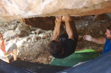 Bouldering in Hueco Tanks on 08/31/2019 with Blue Lizard Climbing and Yoga

Filename: SRM_20190831_1318360.jpg
Aperture: f/2.8
Shutter Speed: 1/160
Body: Canon EOS-1D Mark II
Lens: Canon EF 50mm f/1.8 II