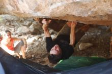 Bouldering in Hueco Tanks on 08/31/2019 with Blue Lizard Climbing and Yoga

Filename: SRM_20190831_1321310.jpg
Aperture: f/2.8
Shutter Speed: 1/320
Body: Canon EOS-1D Mark II
Lens: Canon EF 50mm f/1.8 II