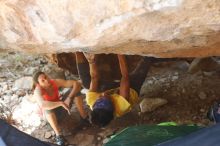 Bouldering in Hueco Tanks on 08/31/2019 with Blue Lizard Climbing and Yoga

Filename: SRM_20190831_1322440.jpg
Aperture: f/2.8
Shutter Speed: 1/320
Body: Canon EOS-1D Mark II
Lens: Canon EF 50mm f/1.8 II