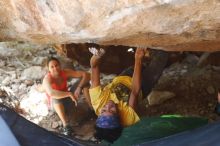 Bouldering in Hueco Tanks on 08/31/2019 with Blue Lizard Climbing and Yoga

Filename: SRM_20190831_1322550.jpg
Aperture: f/2.8
Shutter Speed: 1/400
Body: Canon EOS-1D Mark II
Lens: Canon EF 50mm f/1.8 II