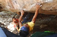 Bouldering in Hueco Tanks on 08/31/2019 with Blue Lizard Climbing and Yoga

Filename: SRM_20190831_1323020.jpg
Aperture: f/2.8
Shutter Speed: 1/500
Body: Canon EOS-1D Mark II
Lens: Canon EF 50mm f/1.8 II