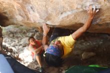 Bouldering in Hueco Tanks on 08/31/2019 with Blue Lizard Climbing and Yoga

Filename: SRM_20190831_1323050.jpg
Aperture: f/2.8
Shutter Speed: 1/500
Body: Canon EOS-1D Mark II
Lens: Canon EF 50mm f/1.8 II