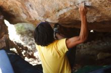 Bouldering in Hueco Tanks on 08/31/2019 with Blue Lizard Climbing and Yoga

Filename: SRM_20190831_1323100.jpg
Aperture: f/2.8
Shutter Speed: 1/640
Body: Canon EOS-1D Mark II
Lens: Canon EF 50mm f/1.8 II