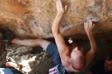 Bouldering in Hueco Tanks on 08/31/2019 with Blue Lizard Climbing and Yoga

Filename: SRM_20190831_1328240.jpg
Aperture: f/2.8
Shutter Speed: 1/1000
Body: Canon EOS-1D Mark II
Lens: Canon EF 50mm f/1.8 II