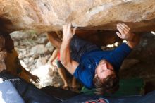 Bouldering in Hueco Tanks on 08/31/2019 with Blue Lizard Climbing and Yoga

Filename: SRM_20190831_1341440.jpg
Aperture: f/2.8
Shutter Speed: 1/400
Body: Canon EOS-1D Mark II
Lens: Canon EF 50mm f/1.8 II