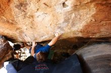 Bouldering in Hueco Tanks on 08/31/2019 with Blue Lizard Climbing and Yoga

Filename: SRM_20190831_1347141.jpg
Aperture: f/4.0
Shutter Speed: 1/200
Body: Canon EOS-1D Mark II
Lens: Canon EF 16-35mm f/2.8 L