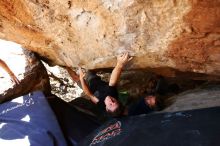 Bouldering in Hueco Tanks on 08/31/2019 with Blue Lizard Climbing and Yoga

Filename: SRM_20190831_1349250.jpg
Aperture: f/4.0
Shutter Speed: 1/250
Body: Canon EOS-1D Mark II
Lens: Canon EF 16-35mm f/2.8 L