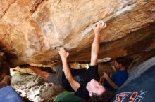 Bouldering in Hueco Tanks on 08/31/2019 with Blue Lizard Climbing and Yoga

Filename: SRM_20190831_1353480.jpg
Aperture: f/4.0
Shutter Speed: 1/160
Body: Canon EOS-1D Mark II
Lens: Canon EF 16-35mm f/2.8 L