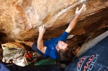 Bouldering in Hueco Tanks on 08/31/2019 with Blue Lizard Climbing and Yoga

Filename: SRM_20190831_1355541.jpg
Aperture: f/4.0
Shutter Speed: 1/160
Body: Canon EOS-1D Mark II
Lens: Canon EF 16-35mm f/2.8 L