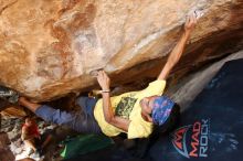 Bouldering in Hueco Tanks on 08/31/2019 with Blue Lizard Climbing and Yoga

Filename: SRM_20190831_1358050.jpg
Aperture: f/4.0
Shutter Speed: 1/250
Body: Canon EOS-1D Mark II
Lens: Canon EF 16-35mm f/2.8 L