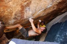 Bouldering in Hueco Tanks on 08/31/2019 with Blue Lizard Climbing and Yoga

Filename: SRM_20190831_1404410.jpg
Aperture: f/4.0
Shutter Speed: 1/200
Body: Canon EOS-1D Mark II
Lens: Canon EF 16-35mm f/2.8 L