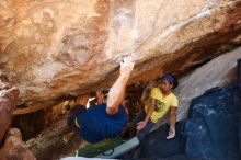 Bouldering in Hueco Tanks on 08/31/2019 with Blue Lizard Climbing and Yoga

Filename: SRM_20190831_1407150.jpg
Aperture: f/4.0
Shutter Speed: 1/160
Body: Canon EOS-1D Mark II
Lens: Canon EF 16-35mm f/2.8 L