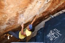 Bouldering in Hueco Tanks on 08/31/2019 with Blue Lizard Climbing and Yoga

Filename: SRM_20190831_1408050.jpg
Aperture: f/4.0
Shutter Speed: 1/200
Body: Canon EOS-1D Mark II
Lens: Canon EF 16-35mm f/2.8 L