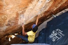 Bouldering in Hueco Tanks on 08/31/2019 with Blue Lizard Climbing and Yoga

Filename: SRM_20190831_1408090.jpg
Aperture: f/4.0
Shutter Speed: 1/200
Body: Canon EOS-1D Mark II
Lens: Canon EF 16-35mm f/2.8 L