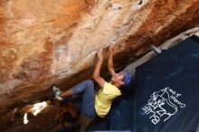 Bouldering in Hueco Tanks on 08/31/2019 with Blue Lizard Climbing and Yoga

Filename: SRM_20190831_1408140.jpg
Aperture: f/4.0
Shutter Speed: 1/250
Body: Canon EOS-1D Mark II
Lens: Canon EF 16-35mm f/2.8 L