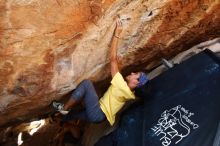 Bouldering in Hueco Tanks on 08/31/2019 with Blue Lizard Climbing and Yoga

Filename: SRM_20190831_1408142.jpg
Aperture: f/4.0
Shutter Speed: 1/320
Body: Canon EOS-1D Mark II
Lens: Canon EF 16-35mm f/2.8 L