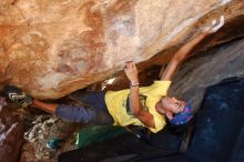 Bouldering in Hueco Tanks on 08/31/2019 with Blue Lizard Climbing and Yoga

Filename: SRM_20190831_1422480.jpg
Aperture: f/4.0
Shutter Speed: 1/200
Body: Canon EOS-1D Mark II
Lens: Canon EF 16-35mm f/2.8 L