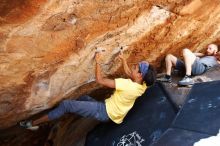 Bouldering in Hueco Tanks on 08/31/2019 with Blue Lizard Climbing and Yoga

Filename: SRM_20190831_1423131.jpg
Aperture: f/4.0
Shutter Speed: 1/400
Body: Canon EOS-1D Mark II
Lens: Canon EF 16-35mm f/2.8 L