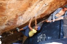 Bouldering in Hueco Tanks on 08/31/2019 with Blue Lizard Climbing and Yoga

Filename: SRM_20190831_1438270.jpg
Aperture: f/4.0
Shutter Speed: 1/250
Body: Canon EOS-1D Mark II
Lens: Canon EF 16-35mm f/2.8 L