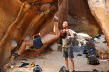 Bouldering in Hueco Tanks on 08/31/2019 with Blue Lizard Climbing and Yoga

Filename: SRM_20190831_1636310.jpg
Aperture: f/2.8
Shutter Speed: 1/200
Body: Canon EOS-1D Mark II
Lens: Canon EF 50mm f/1.8 II