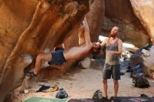Bouldering in Hueco Tanks on 08/31/2019 with Blue Lizard Climbing and Yoga

Filename: SRM_20190831_1636320.jpg
Aperture: f/2.8
Shutter Speed: 1/250
Body: Canon EOS-1D Mark II
Lens: Canon EF 50mm f/1.8 II