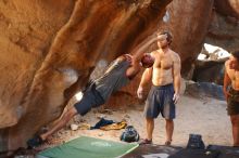 Bouldering in Hueco Tanks on 08/31/2019 with Blue Lizard Climbing and Yoga

Filename: SRM_20190831_1637321.jpg
Aperture: f/2.8
Shutter Speed: 1/200
Body: Canon EOS-1D Mark II
Lens: Canon EF 50mm f/1.8 II