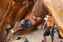 Bouldering in Hueco Tanks on 08/31/2019 with Blue Lizard Climbing and Yoga

Filename: SRM_20190831_1637470.jpg
Aperture: f/2.8
Shutter Speed: 1/200
Body: Canon EOS-1D Mark II
Lens: Canon EF 50mm f/1.8 II