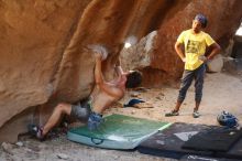 Bouldering in Hueco Tanks on 08/31/2019 with Blue Lizard Climbing and Yoga

Filename: SRM_20190831_1654530.jpg
Aperture: f/2.8
Shutter Speed: 1/200
Body: Canon EOS-1D Mark II
Lens: Canon EF 50mm f/1.8 II