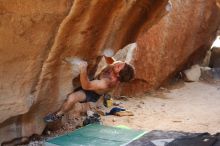 Bouldering in Hueco Tanks on 08/31/2019 with Blue Lizard Climbing and Yoga

Filename: SRM_20190831_1701110.jpg
Aperture: f/2.8
Shutter Speed: 1/200
Body: Canon EOS-1D Mark II
Lens: Canon EF 50mm f/1.8 II